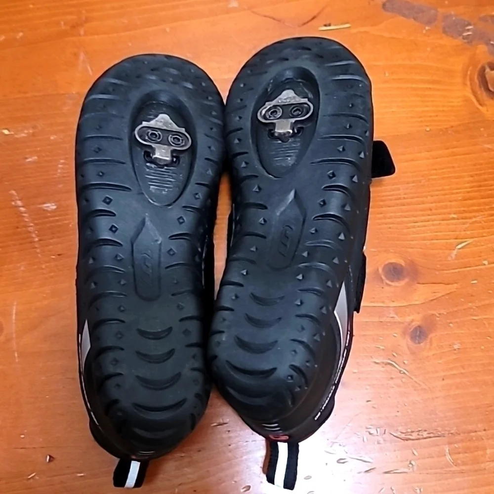 Louis Garneau Multi RX Cycling‎ Shoes Men 7.5 Black Silver MultiRX Spin Bike